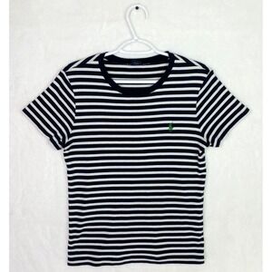 Women's Vintage Y2K Ralph Lauren Sport Striped Shirt Top XL XLarge Blue White